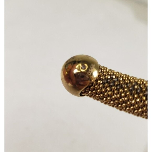 Fossil 7" Bracelet Gold Tone Wrap Bracelet with Polished Gold Ball - Picture 9 of 12